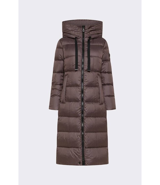Peuterey Nunki Long padded Down Jacket- Coffee