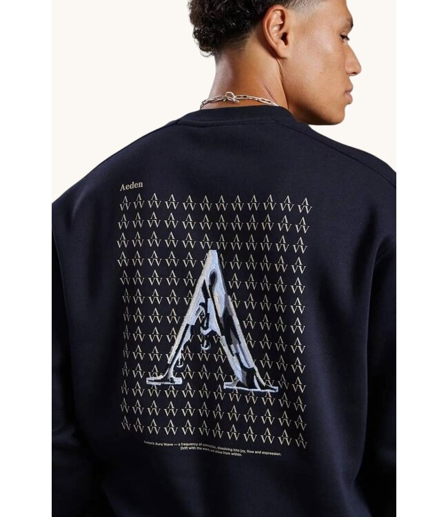 Aeden Wave Sweater Black