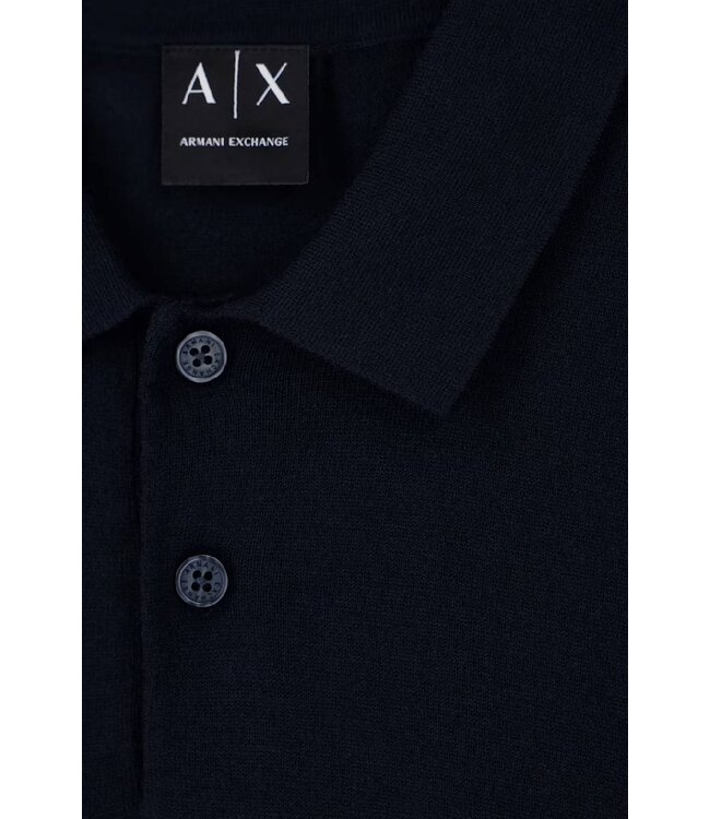 ARMANI EXCHANGE Knit Polo long Sleeve Black