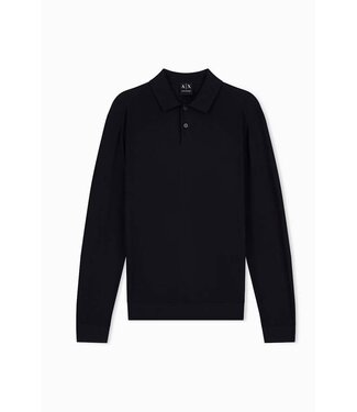 ARMANI EXCHANGE Knit Polo long Sleeve Black