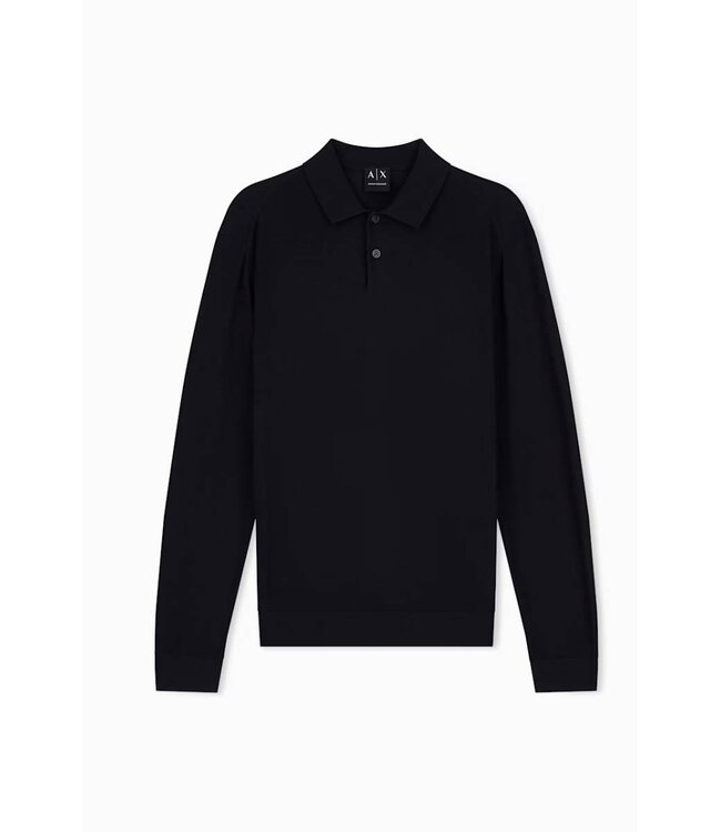 ARMANI EXCHANGE Knit Polo long Sleeve Black