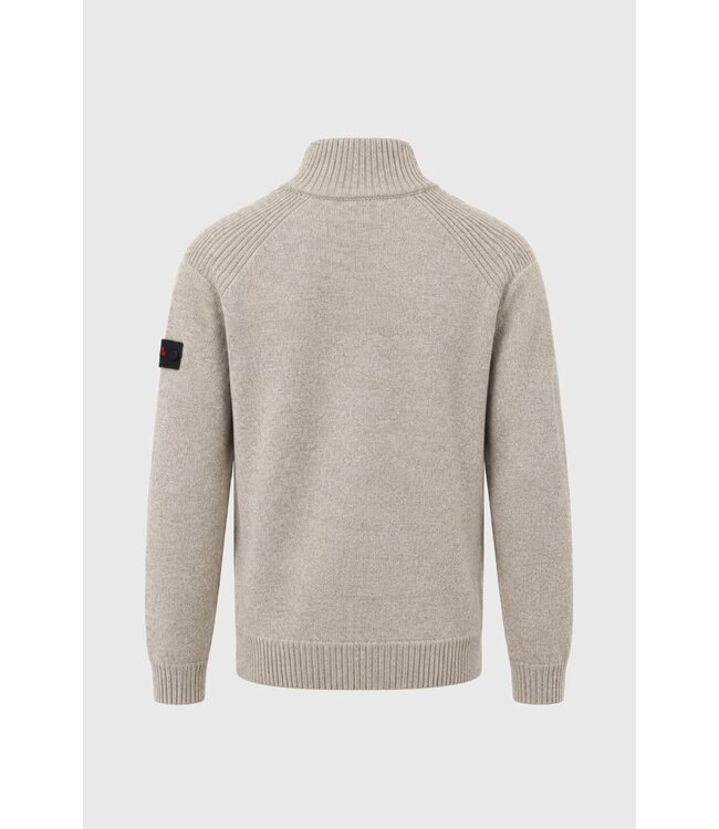 Peuterey Braille Half Zip Sweater Beige