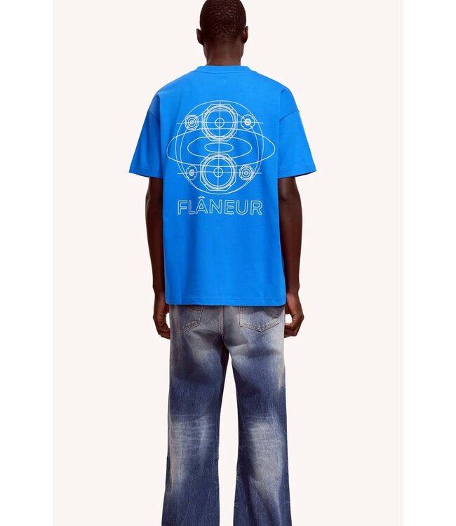 Flaneur Speaker T-shirt Blue white