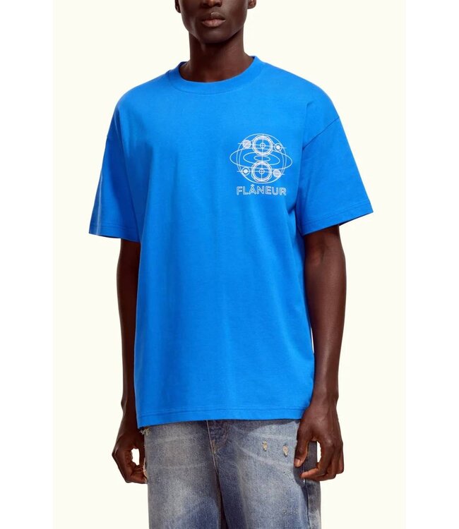 Flaneur Speaker T-shirt Blue white