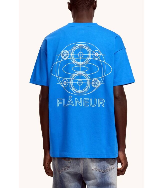 Flaneur Speaker T-shirt Blue white
