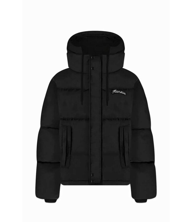 Flaneur Signature Hooded Puffer Black