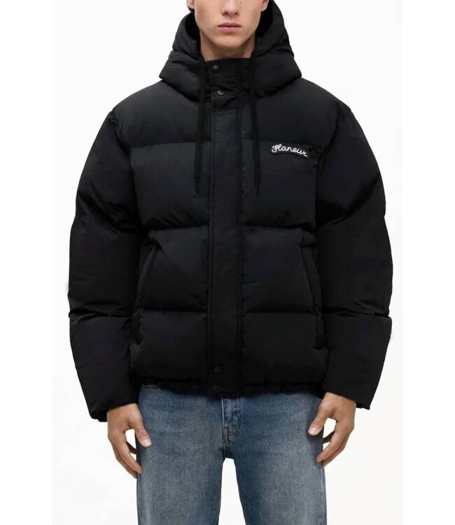 Flaneur Signature Hooded Puffer Black