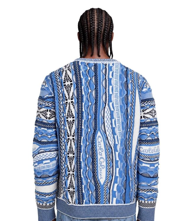 Carlo colucci Sweater Multi color-Blue white