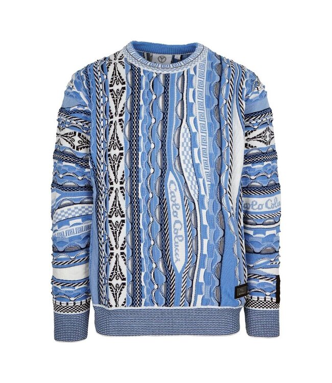 Carlo colucci Sweater Multi color-Blue white