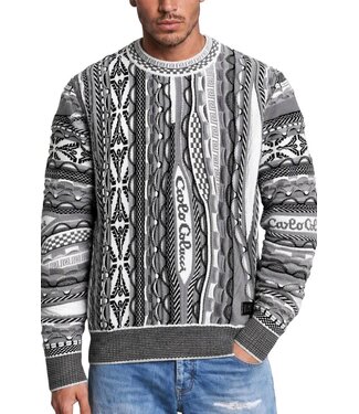 Carlo colucci Sweater Multi color Grey white