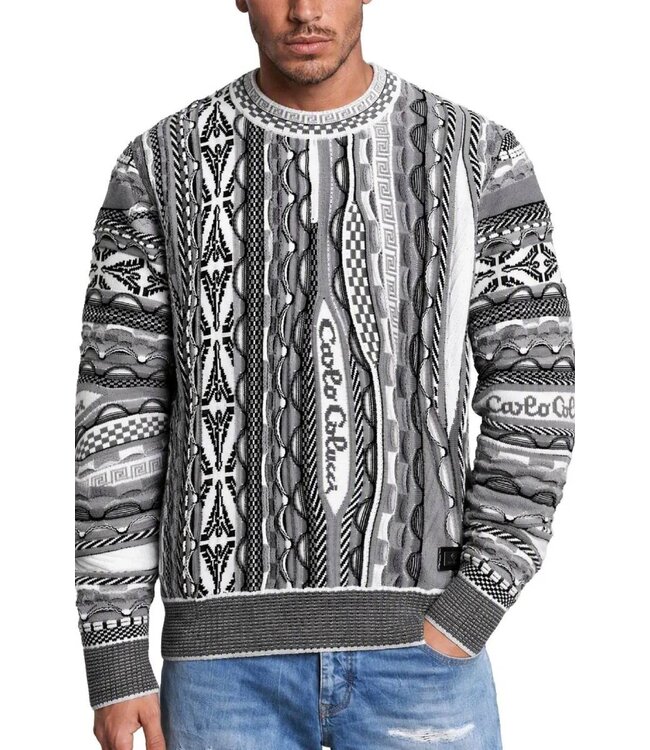 Carlo colucci Sweater Multi color Grey white