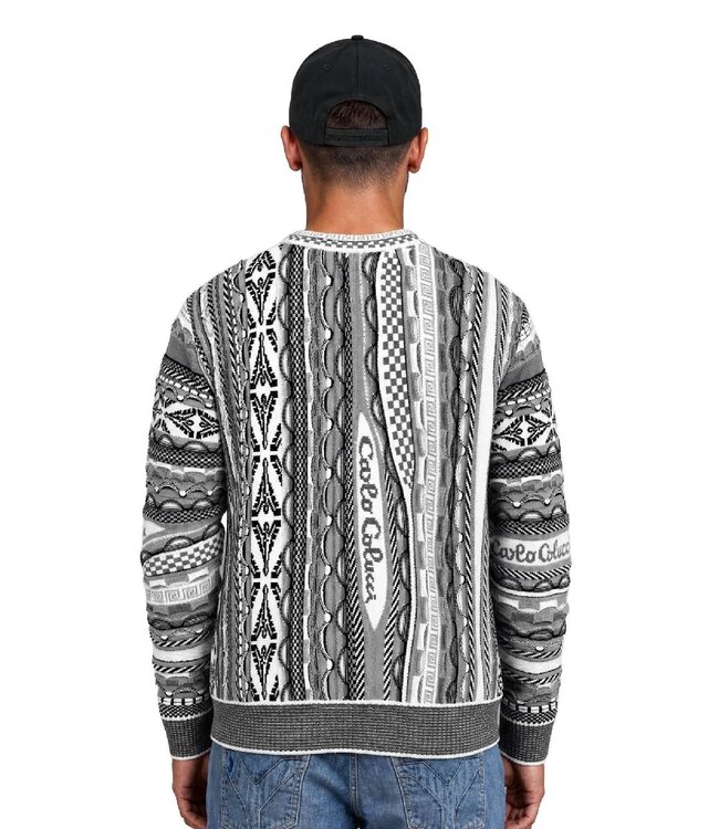 Carlo colucci Sweater Multi color Grey white