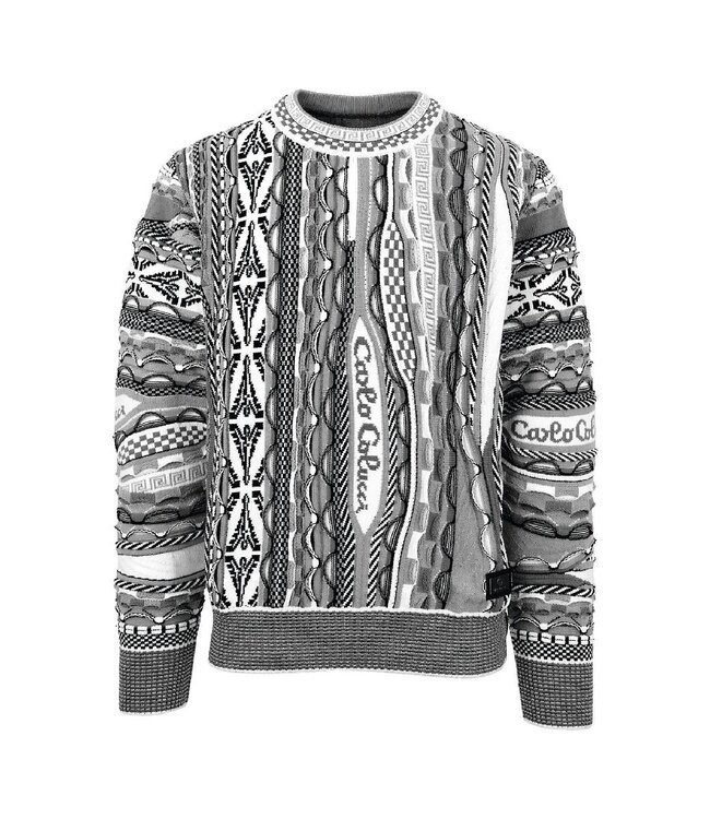 Carlo colucci Sweater Multi color Grey white