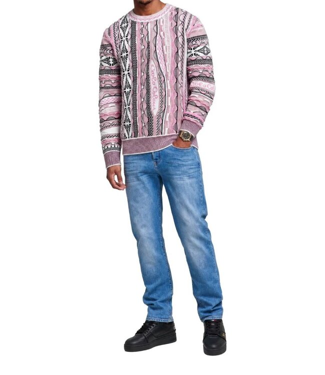 Carlo colucci Sweater Multi color Pink white