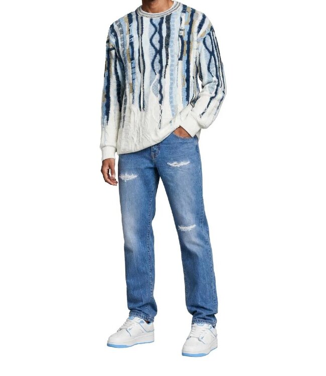 Carlo colucci Fluffy 3D Sweater Blue beige