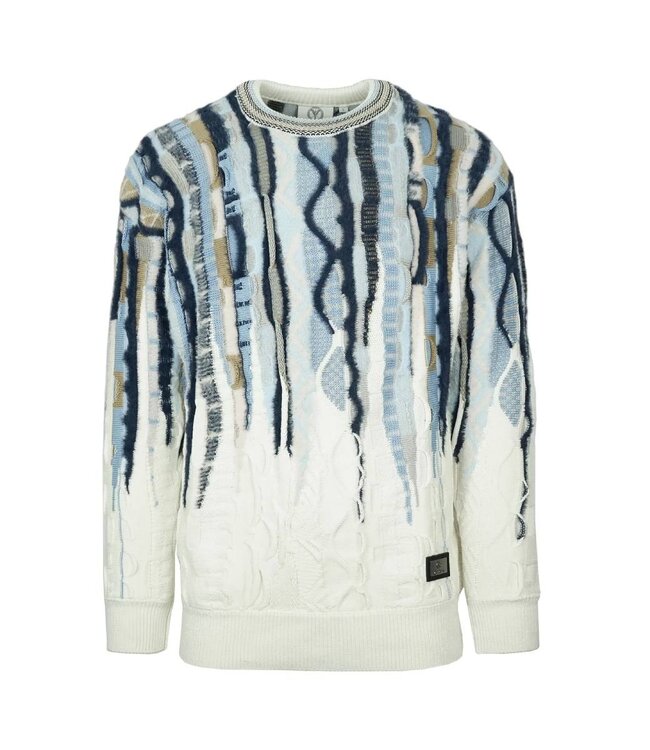 Carlo colucci Fluffy 3D Sweater Blue beige
