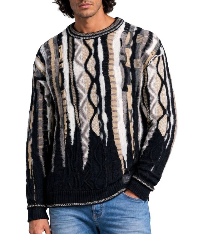Carlo colucci Fluffy 3D Sweater Brown beige