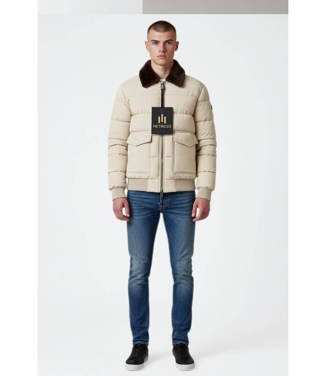 Hetrego Bois Quilted Bomber Gesso