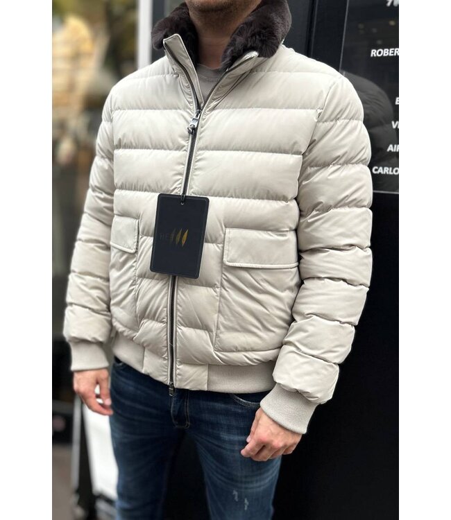 Hetrego Bois Quilted Bomber Gesso