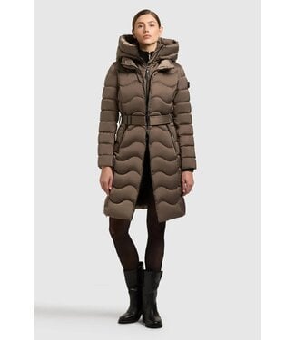 KHUJO Wmn Coat Mira 2 Cane brown