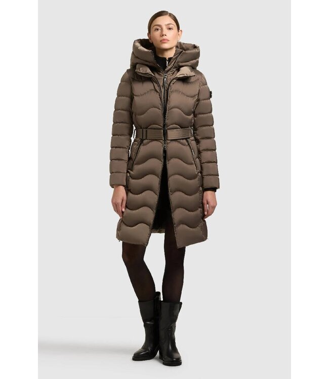 KHUJO Wmn Coat Mira 2 Cane brown