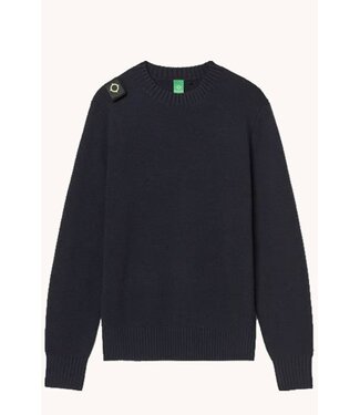 Ma.Strum Oka Crew Sweater Dark Navy
