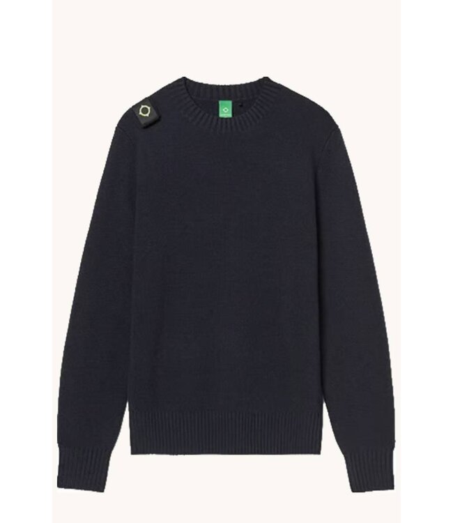 Ma.Strum Oka Crew Sweater Dark Navy