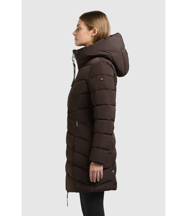 KHUJO Wmn Coat Kiera Brown