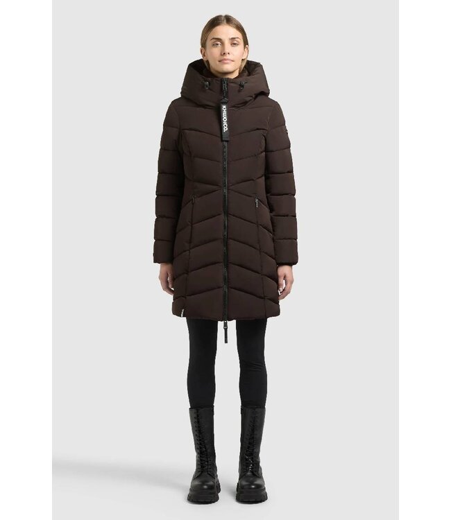 KHUJO Wmn Coat Kiera Brown
