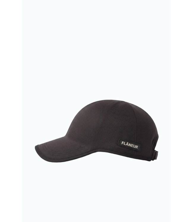 Flaneur Badge Seamless Cap Black