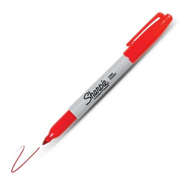 Marqueur permanent Sharpie Fine Point 1mm rouge