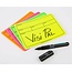 Étiquette de visite Visi-Pal ™ de 178mm x 127mm fluor jaune