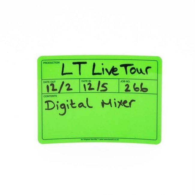 Visi-Pal ™ Tour Label 178mm x 127mm fluor vert