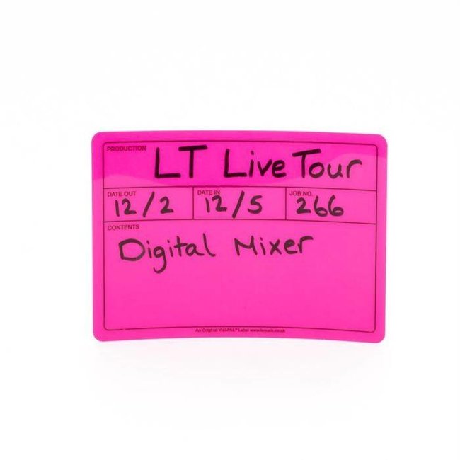 Visi-PAL™ Tour Label 178mm x 127mm Fluorescent Pink