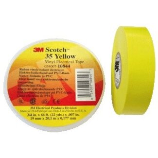 3M 3M Scotch Professionelle Isolierband 19mm x 20m Premium-35 Gelb