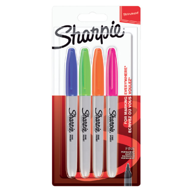 Sharpie Fine Point Marker 1mm 4 Stück Spaß Collor