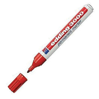 Edding Edding 3000 permanent marker Red (1.5 - 3 mm round)