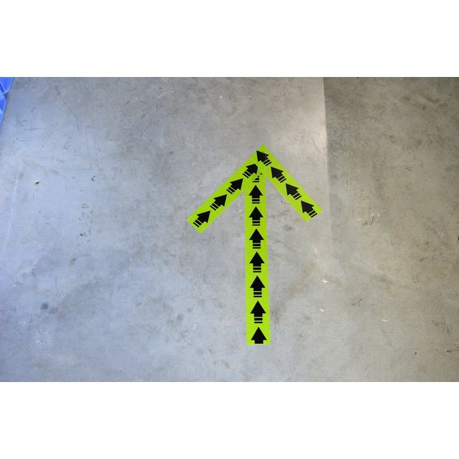 TD47 Verpakkingstape PP low noise 50mm x 66m Groen met pijlen