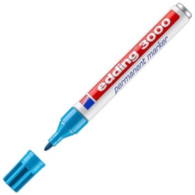 Edding 3000 permanent marker Licht Blauw (1,5 - 3 mm rond)