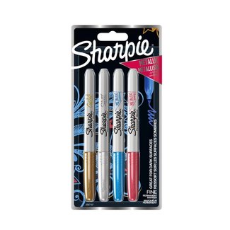 Sharpie Sharpie Fine Point Marker 1mm 4 Stück Metallic Collor