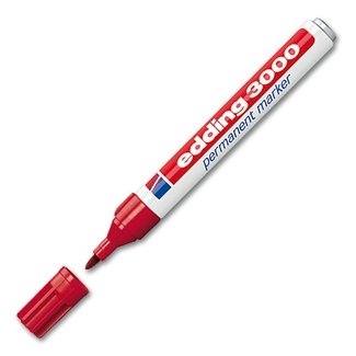 Edding Edding 3000 permanent marker Karmijn Rood (1,5 - 3 mm rond)