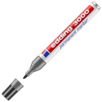 Edding Edding 3000 permanent marker Grijs (1,5 - 3 mm rond)