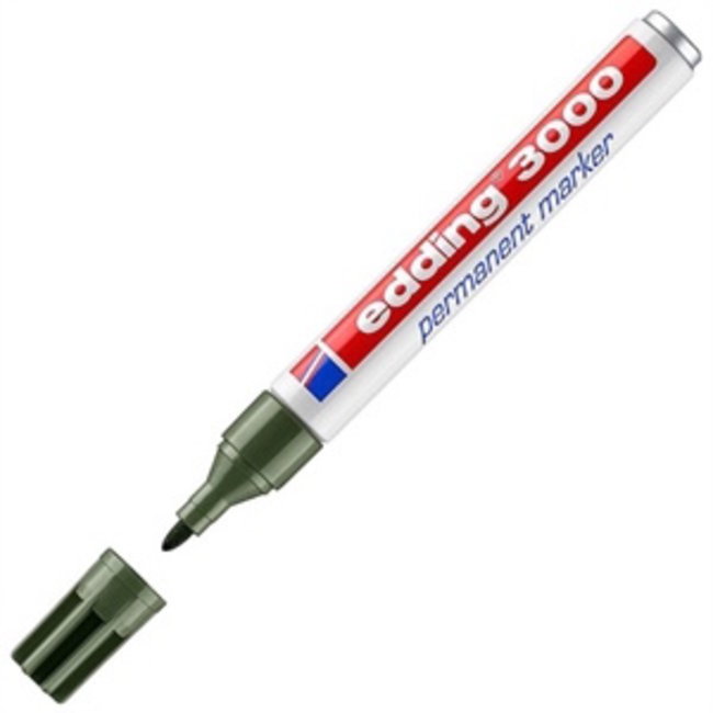 Edding 3000 permanent marker Olijf Groen (1,5 - 3 mm rond)