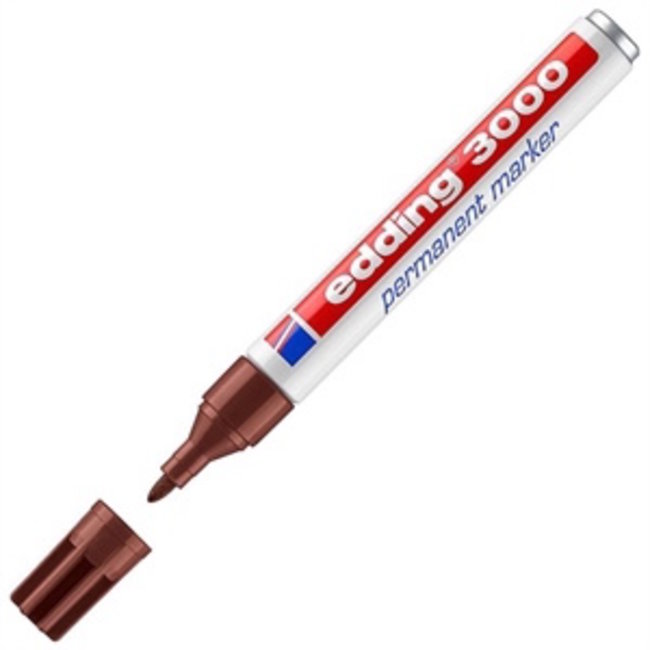 Edding 3000 permanent marker Bruin (1,5 - 3 mm rond)