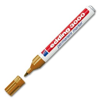 Edding Edding 3000 permanent marker Oker Geel (1,5 - 3 mm rond)