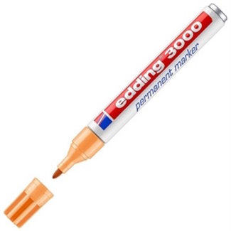 Edding Edding 3000 permanent marker Licht Oranje (1,5 - 3 mm rond)