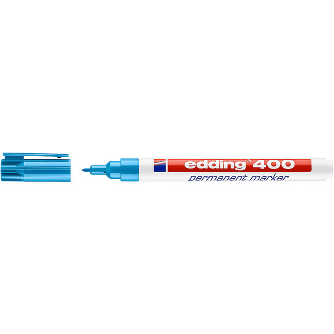 Edding 400 permanent marker Licht Blauw (1 mm rond)