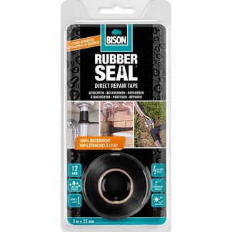 Bison Bison Rubber Seal Direct Repair Tape 25mm x 3m