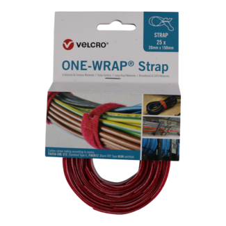 Velcro Liant de câble velcro Velcro® One-Wrap® 20mm x 150mm rouge
