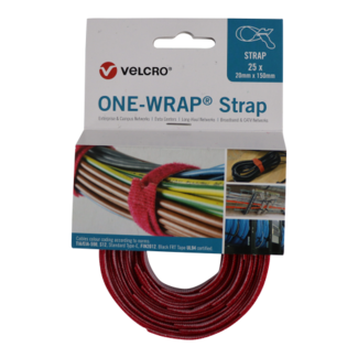 Velcro Velcro® ONE-WRAP® klittenband kabelbinder 20mm x 150mm Rood